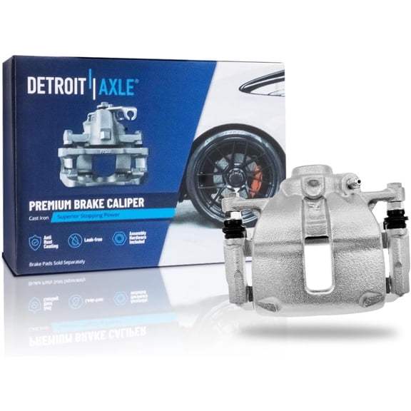 Detroit Axle - Front Left Brake Caliper for 2007-2015 Mini Cooper Disc Brake Caliper with Bracket 2008 2009 2010 2011 2012 2013 2014 Replacement Brake Caliper Assembly