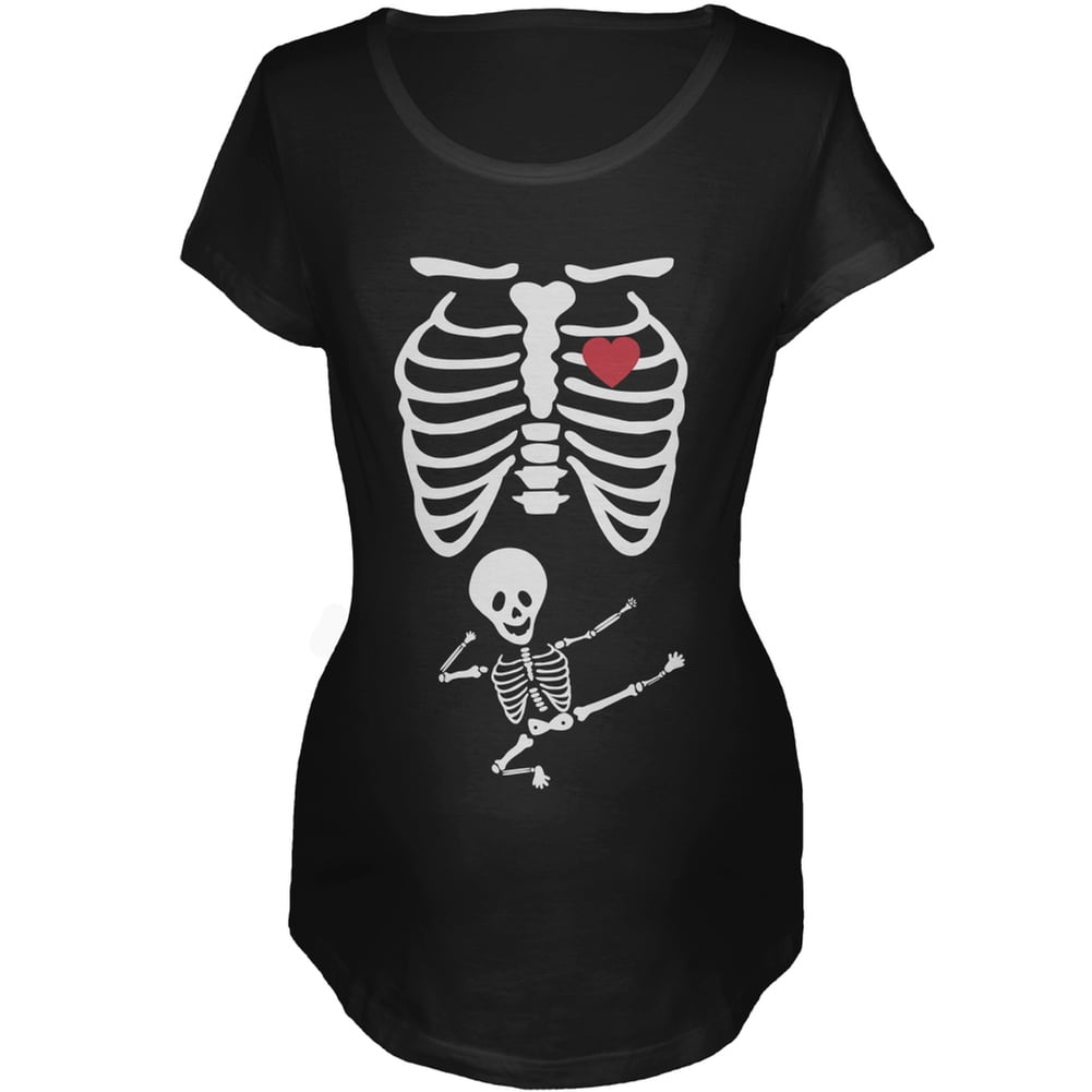Kung Fu Skeleton Baby Maternity T-Shirt 