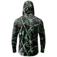 thumbnail image 5 of Men Hooded Long Sleeve Sun Protection Jacket Camouflage Print Lightweight Pullover Outdoor Casual Top with Zipper Pocket, 5 of 7