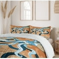 thumbnail image 6 of Ambesonne Octopus Duvet Cover Sets, Oceanic Animal Cartoon, 2-Queen, Orange Blue, 6 of 7