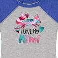 thumbnail image 4 of Inktastic I Love My Mimi Pink and Blue Fox with Hearts Boys or Girls Baby Bodysuit, 4 of 5