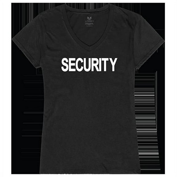 Rapid Dominance Security Graphic V-Neck T-Shirts, Black - Medium