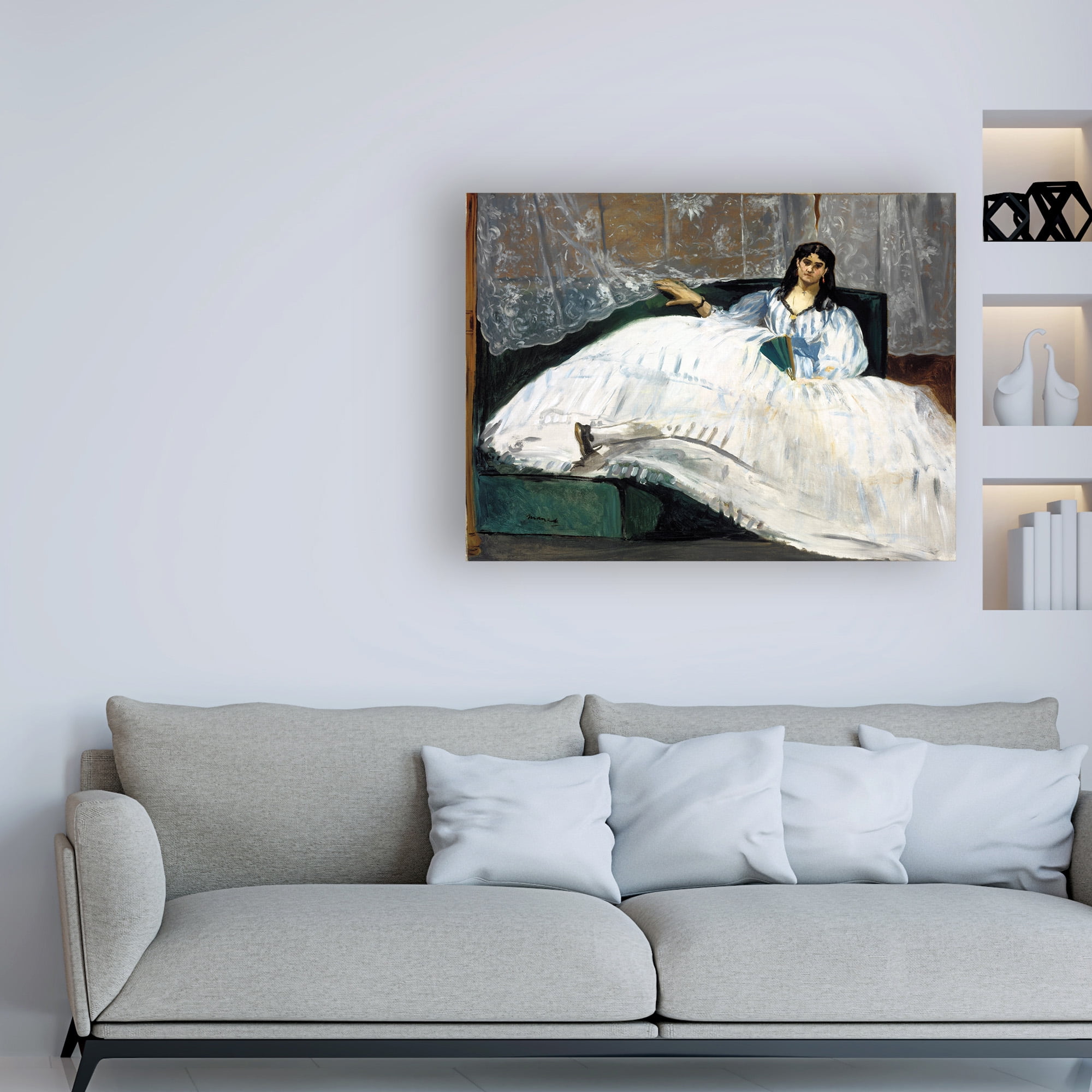 Manet 'Woman with a Fan' Canvas Art