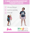 thumbnail image 2 of Barbie Toddler Girls T-Shirt and French Terry Shorts Outfit Set Toddler to Big Kid, 2 of 5