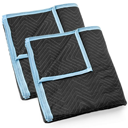 Sure-Max Moving & Packing Blanket - Ultra Thick Pro - 80" x 72" (65 lb/dz weight) - Professional Quilted Shipping Furniture Pad Black