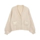 thumbnail image 1 of Sonducket Cárdigan de polipropileno para mujer, suéter tejido de tamaño libre de estilo japonés con patrón de corazón y cuello en V Abrigos y chamarras, 1 of 6