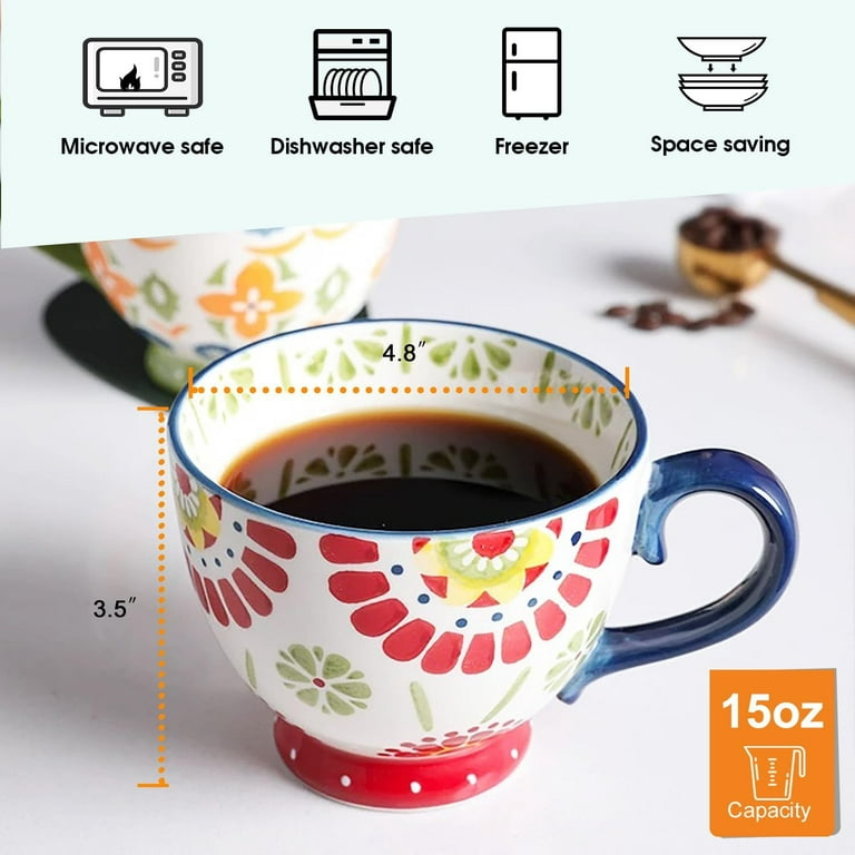 Large Ceramic Coffee Mug - Microwave And Dishwasher Safe - Perfect