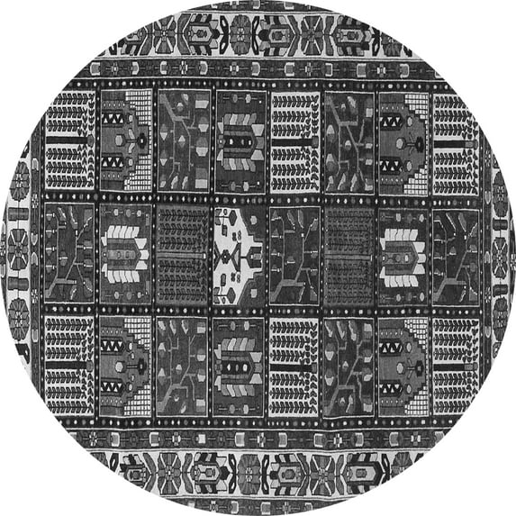 Ahgly Company Indoor Round Persian Gray Traditional Area Rugs, 6' Round