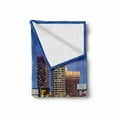 thumbnail image 2 of City Soft Flannel Fleece Blanket, Resort Casinos on Shore at Night Atlantic City New Jersey United States, Cozy Plush for Indoor and Outdoor Use, 60" x 80", Violet Blue Pink Yellow, by Ambesonne, 2 of 6