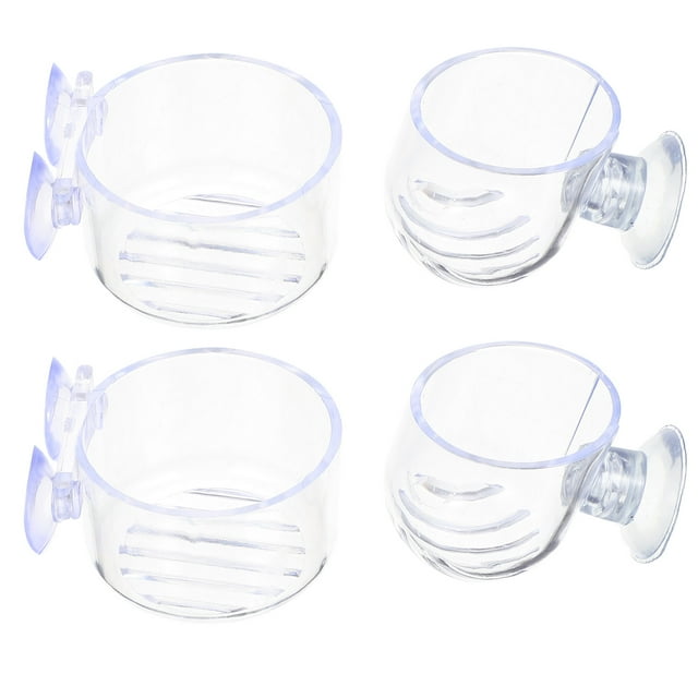MIANGASTORE 4 Pcs Tasse pour Plantes Aquatiques Aquarium Mangeoire pour vers Rouges Réservoir de Poissons Support de Plantes Tasse d'Alimentation