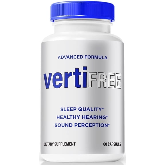 Vertifree Capsules for Vertigo- Advanced Ear Support, Natural Formula to Promote Inner Ear Health, Tinnitus Supplement for Ringing, Official Auditory Pills, Verti Free (60 Capsules)