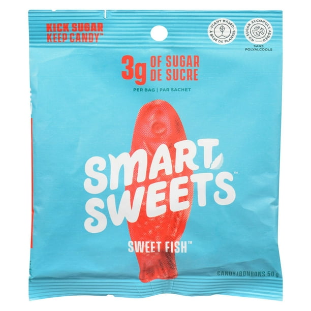 SmartsSweets, Sweet Fish, 50g Pouch Candy with no artificial sweeteners or added sugar