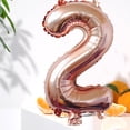 thumbnail image 3 of Decodeary 16 Inches Decorative Balloon Birthday Rose Gold Aluminum Foil Numeral Shape Balloon Home Decoration, 3 of 8