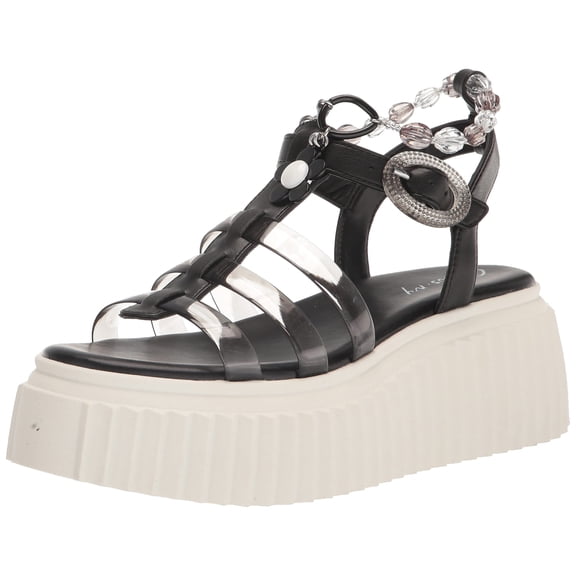 Circus NY by Sam Edelman Women's Ester Fisherman Sandal Smoke / Black 7.5 Medium