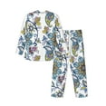 thumbnail image 2 of Kll Flowers And Butterflies Sleepwear Mens Flannel Pajamas,Long Cotton Pj Set, 2 of 9