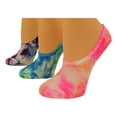 thumbnail image 1 of Tie Dye No Show Socks 3 Pack (Multi-Neon, Small) - Multi-Neon,Small, 1 of 3