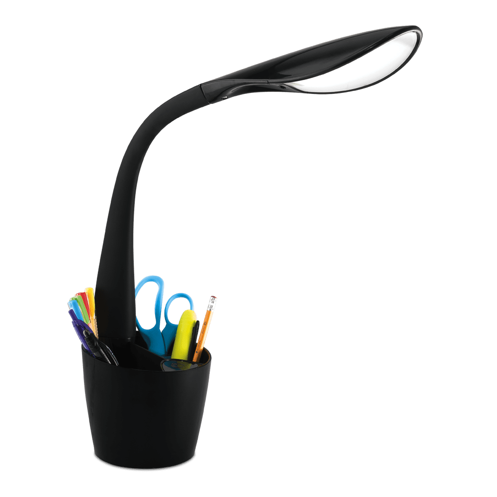 OttLite LED Space Organizer Desk Lamp, Black