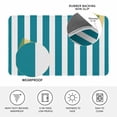 thumbnail image 3 of Teal Striped Door Mat Indoor Outdoor, Simple Art Vertical Stripe Farmhouse Non Slip Welcome Mat with Rubber Backing, Absorbent Fabric Front Door Mats Entryway Rug for Home Patio Entrance 18"x30", 3 of 8