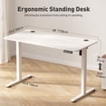 thumbnail image 2 of Gylador Electric Standing Desk, 48''x24'' Height Adjustable Desk with Memory Preset, Stand up Desk with Electric Lift, Electric Desk for Home, Computer Desk, Office Desk, 2 Boards, White, 2 of 8