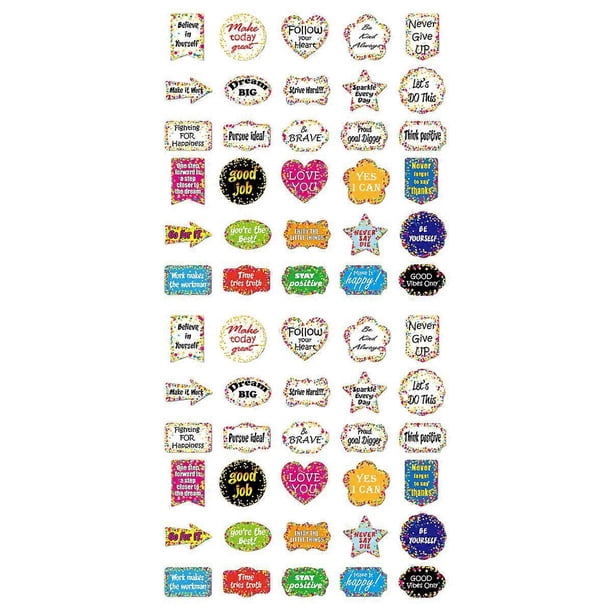 PVC Stickers 60 Pack Non-Fading Waterproof Cup Decorating Markers For Children And Students DIY Craft Applications