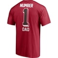 thumbnail image 3 of Men's Fanatics Red Tampa Bay Buccaneers #1 Dad T-Shirt, 3 of 3