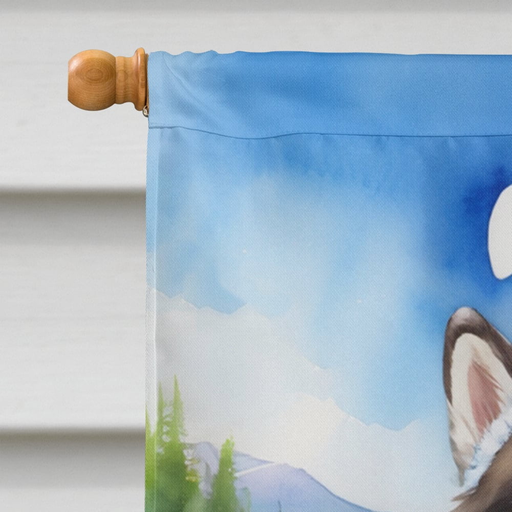 Alaskan Malamute Easter Egg Hunt House Flag 28 in x 40 in