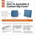 thumbnail image 5 of Classic Accessories Ravenna Water-Resistant Patio Bench/Settee Cushion Cover, 42 x 18 x 3 inch, Empire Blue, 5 of 14