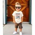 thumbnail image 6 of All American Boy 4th of July Shirt for Toddlers & Kids Patriotic Construction Excavator Graphic Tee Natural Shirt 18 Months, 6 of 7