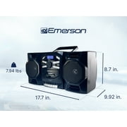 Emerson EPB-4000 Portable CD & Cassette Stereo Boombox with AM/FM Radio, Black