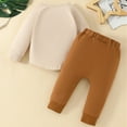 thumbnail image 4 of Kogui Trendy Clothes for Girls Winter Toddler Girl Clothes 2 Piece Outfits Fashion Sweatshirts+Sweatpants Long Sleeve Clothing Set Size 12 18 Months (Brown,12-18 Months), 4 of 5