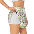 thumbnail image 3 of Lsque Happy Easter Printed Women's Running Shorts with Liner Pockets,Elastic Quick Dry Workout Athletic Gym Yoga Shorts,Womens High Waist Shorts-Small, 3 of 9