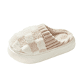 thumbnail image 2 of NexTorq Checkered Slipper House Slippers for Women Men Plush Warm Fuzzy Slippers Flyffy Bedroom Shoes Indoor Slip On US:9 (EU:40-41), 2 of 6
