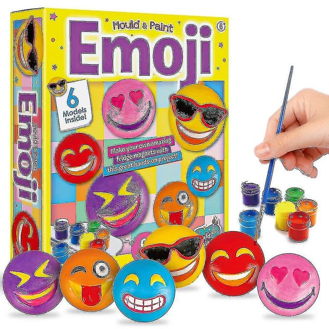 Juguetes educativos y creativos hechos a mano para niños, pintura de yeso, cara sonriente, juego de juguetes para colorear