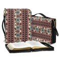 thumbnail image 3 of FOR U DESIGNS Aztec Tribal Bible Case Cow Print Bible Cover for Teen Girls Boys Kids Size 2X-Large with Shoulder Strap PU Bible Case Bag Book Carrying Case for Bible Study Religious, 3 of 7