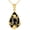 Flower, variant on 14K Real Gold Black Crystal Necklace Vintage Pendant Solid Yellow Gold Gothic Jewelry Gifts for Women