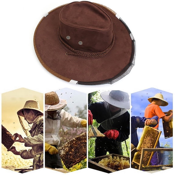 HomeLife Beekeeping Equipment, Cowboy Thickened Bee Hat, Anti Bee Hat, Bee Proof Cap, Bee Protective Hat