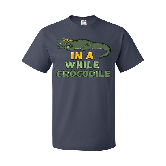 Inktastic In a While Crocodile with Cool Green Crock in Sunglasses T-Shirt