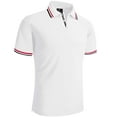 thumbnail image 6 of Geeksport Polo Shirts for Men Short Sleeve Solid Color Causal Collared Golf Tennis T-Shirt Men's Golf Polo Shirts Business Polo Shirts white M, 6 of 8
