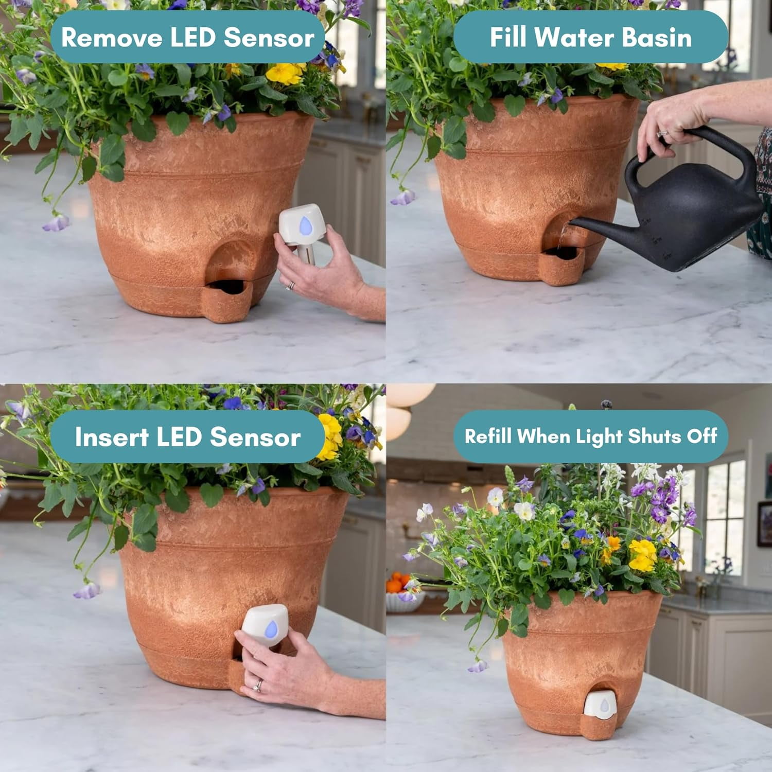 FirmaStone 15" Self-Watering Planters - Thumbnail 2