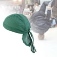 thumbnail image 5 of Comfortable Cotton Pirate Caps Headband Breathable Quick Head Wrap Cycling Caps Sports Head Scarf for Hiking Traveling Fitness Hip Hop Men , Dark Green, 5 of 8