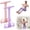 Pink+Purple, variant on Multifunction Tension Rope Pedal Resistance Bands with Handles – 6-Tube Natural Rubber Fitness Bands for Full Body Stretching and Workout Training, Abdomen Waist Arms Legs Exercise Equipment