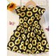 thumbnail image 4 of Children's summer halter one-shoulder girls dress Sunflower print dress, 4 of 5