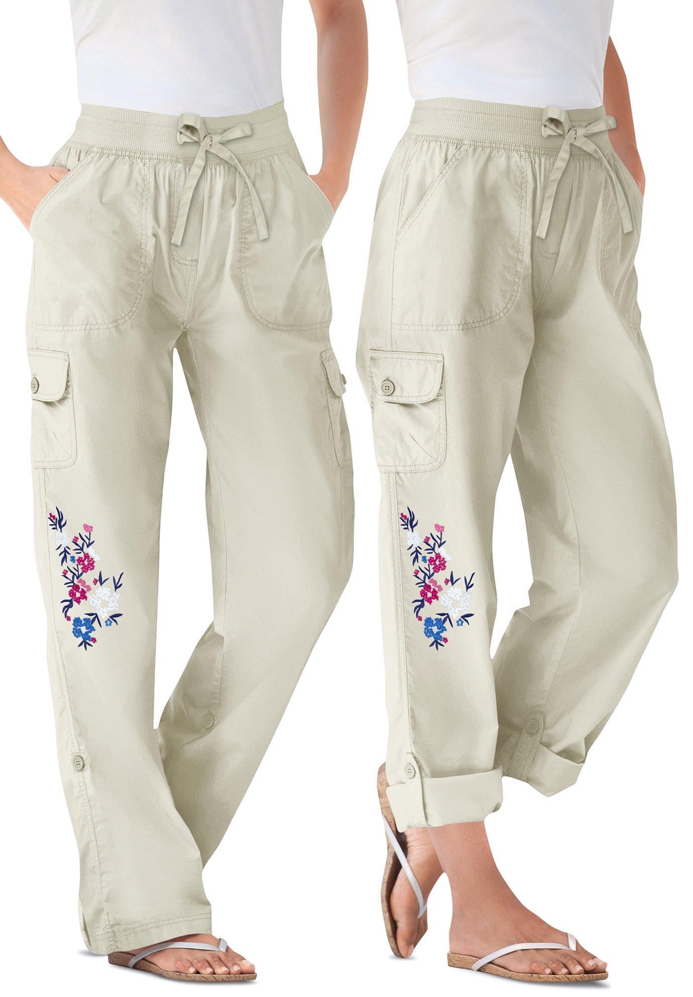 Woman Within Women's Plus Size Petite Convertible Length Cargo Pant