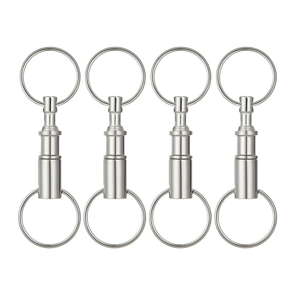 DESIGNICE 4 Pack Quick Release Detachable Pull Apart Keychain