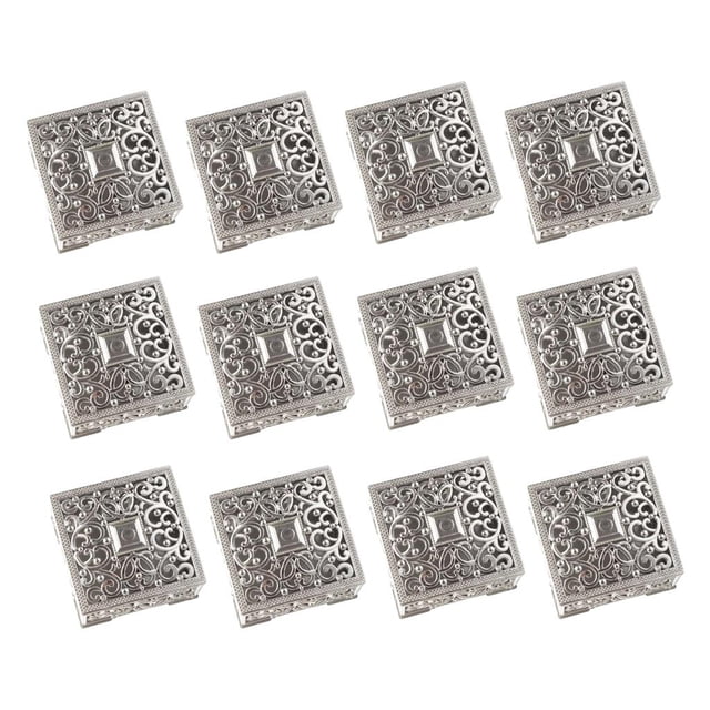 12pcs Cajas de dulces Caja de regalo de boda Caja decorativa Favor de fiesta Cumpleaños Plata Sunnimix Cajas de dulces para bodas