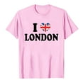 thumbnail image 4 of TSADFHJI Hauts à Col Roulé pour Femmes Manches Courtes Style Britannique à la Mode pour Hommes et Femmes T-Shirt Décontracté Imprimé Lettres Col Rond Manches Courtes (3) S, 4 of 4