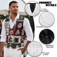 thumbnail image 7 of Uorisanigo Christmas Pattern Print Mens Casual Vest Sleeveless Men's Suit Vest Casual Size XL V Neck Regular Fit Vests Jacket Stylish for Prom for Men, 7 of 7