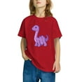 thumbnail image 1 of RXIRUCGD T-shirt en Coton pour Tout-Petits Enfants Garçons Filles Mode Mignon Col Rond Imprimé Tee Manches Courtes Haut ( Rouge, Taille : 9 Ans ), 1 of 5