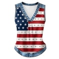 thumbnail image 5 of Womens Summer Tops Red White and Blue Shirts for Women Casual Tops Usa Graphic Tee Memorial Day Outfits for Women Cotton T Shirts Women 4th of July Shirts Women, 5 of 5