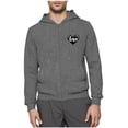 thumbnail image 2 of Mrmaere Men's Hooded Jacket Full-Zip Cut-Out Sleeve Graphic Print Stylish Casual Outerwear for Daily & Leisure Gray M, 2 of 6